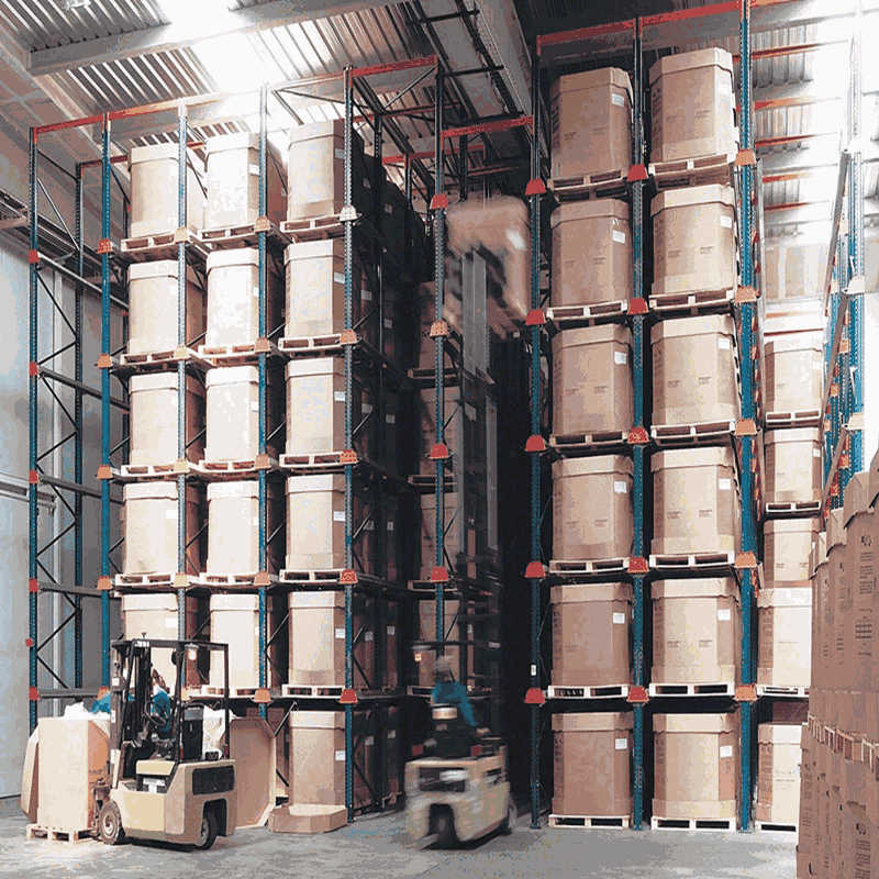 貫通貨架,駛?cè)胧截浖?通廊式貨架