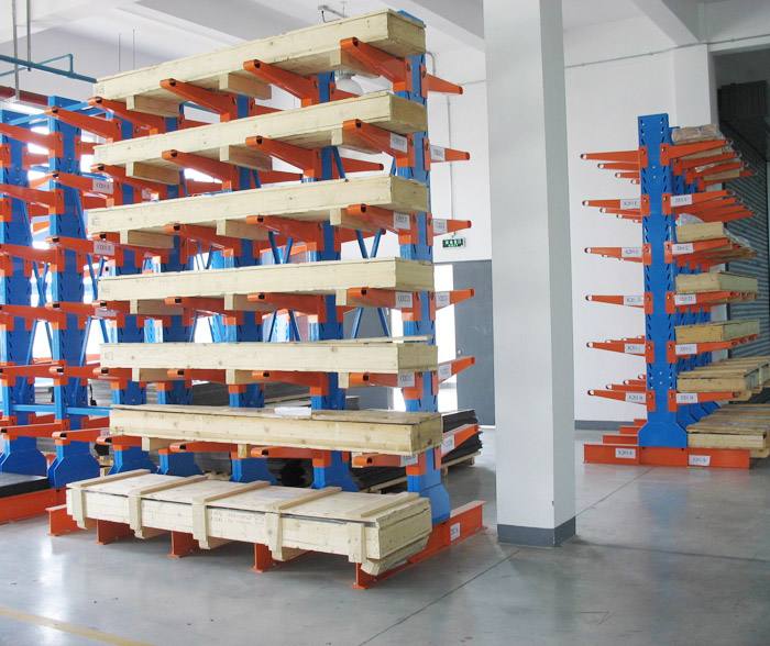 無錫五層雙面重型懸臂貨架，無錫單面雙面金屬倉庫重型懸臂貨架，賽維亞貨架廠家